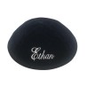 Kippa Velours bleu - COMPRIS DOUBLE PERSONNALISATION