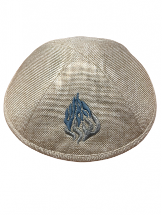 Kippa lin beige piqué- Chic